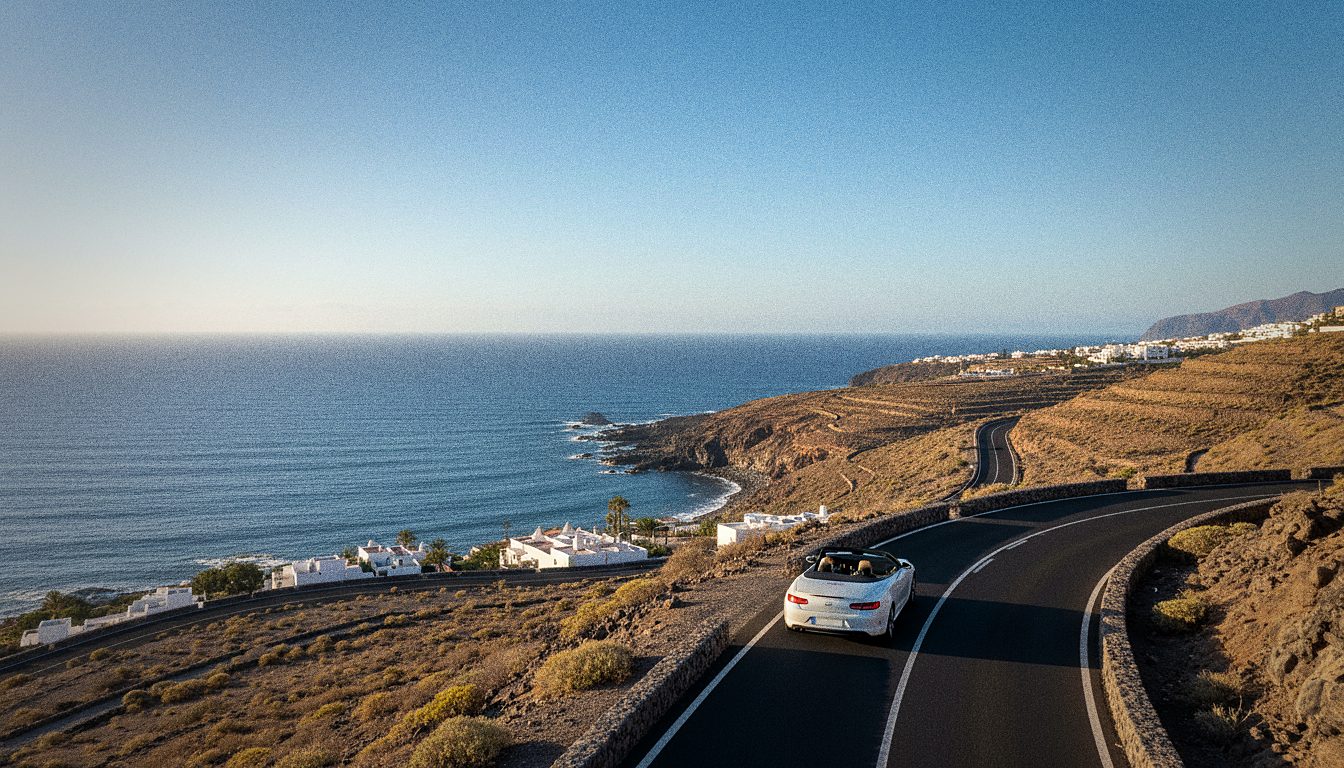 Wynajętym samochodem wzdłuż wybrzeża Costa Adeje na Teneryfie